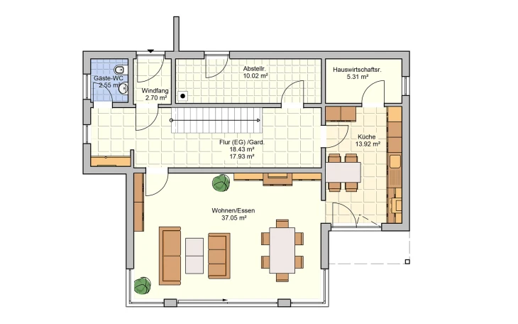 Fingerhut Haus - Musterhaus Linea Erdgeschoss