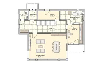 Grundriss Kubushaus Linea von Fingerhut Haus