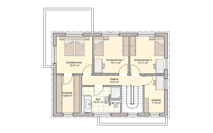 Fingerhut Haus - Musterhaus Ludema Obergeschoss