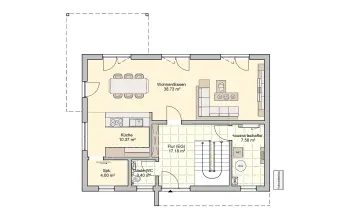 Grundriss Designerhaus Ludema von Fingerhut Haus