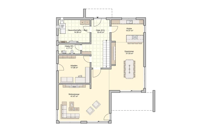 Fingerhut Haus - Musterhaus Matene Erdgeschoss