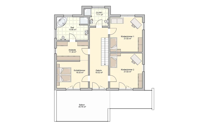 Fingerhut Haus - Musterhaus Matene Obergeschoss