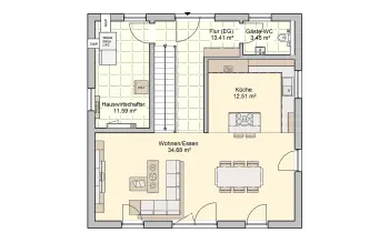 Grundriss Stadtvilla / Villa Mediol von Fingerhut Haus