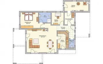 Grundriss Pultdach Nivelo von Fingerhut Haus
