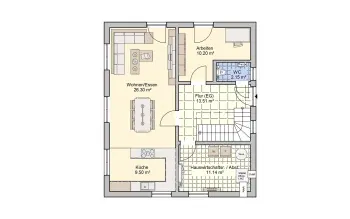 Grundriss Familienhaus Oslo von Fingerhut Haus