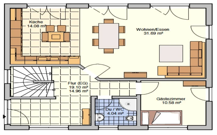 Fingerhut Haus - Musterhaus P 95.10 Erdgeschoss