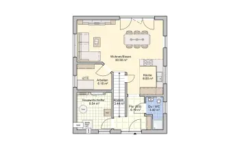 Grundriss Familienhaus Paris von Fingerhut Haus