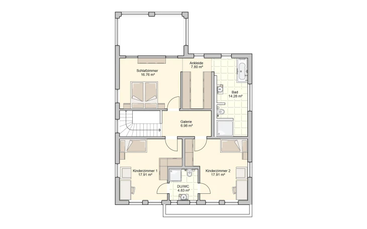 Fingerhut Haus - Musterhaus Plata Obergeschoss