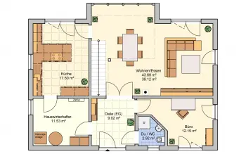 Grundriss Designerhaus Luma von Fingerhut Haus