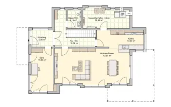 Grundriss Familienhaus Wuppertal (Musterhaus) von Fingerhut Haus