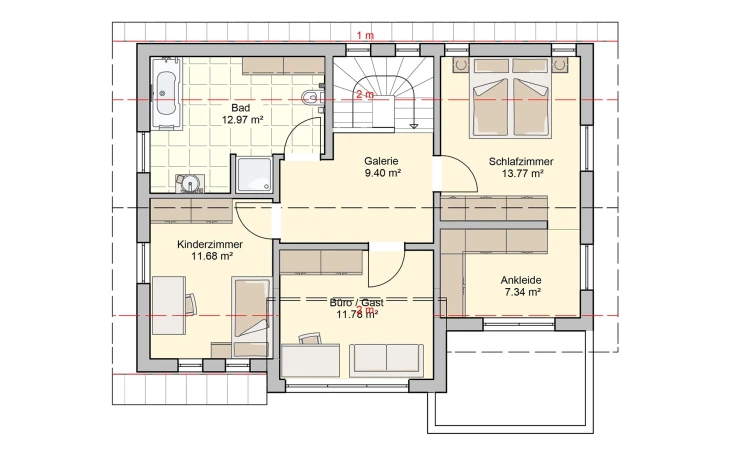 Fingerhut Haus - Musterhaus Solaris Obergeschoss