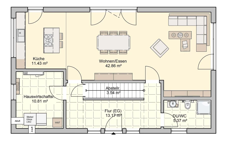 Fingerhut Haus - Musterhaus Turo Erdgeschoss