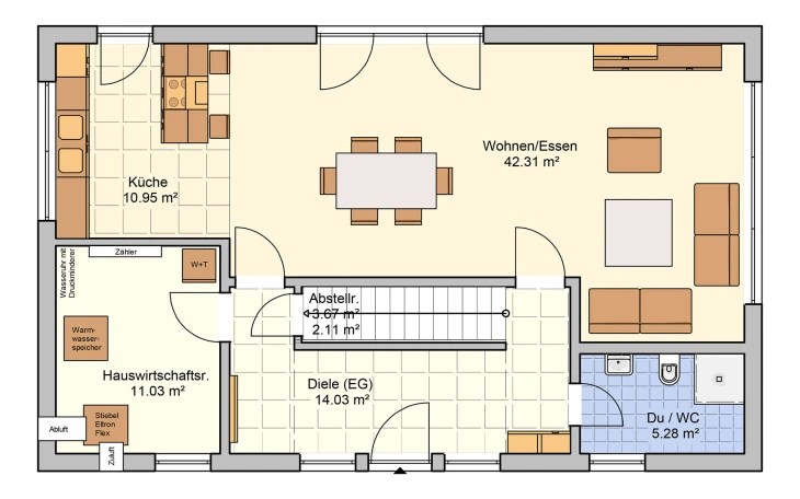 Fingerhut Haus - Musterhaus Turo Erdgeschoss