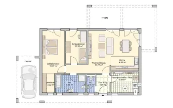 Grundriss Pultdach Vespero von Fingerhut Haus