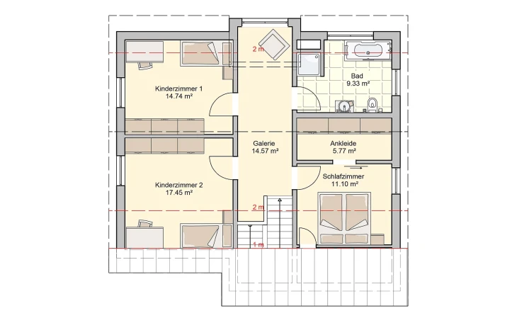 Fingerhut Haus - Musterhaus Vinaro Obergeschoss