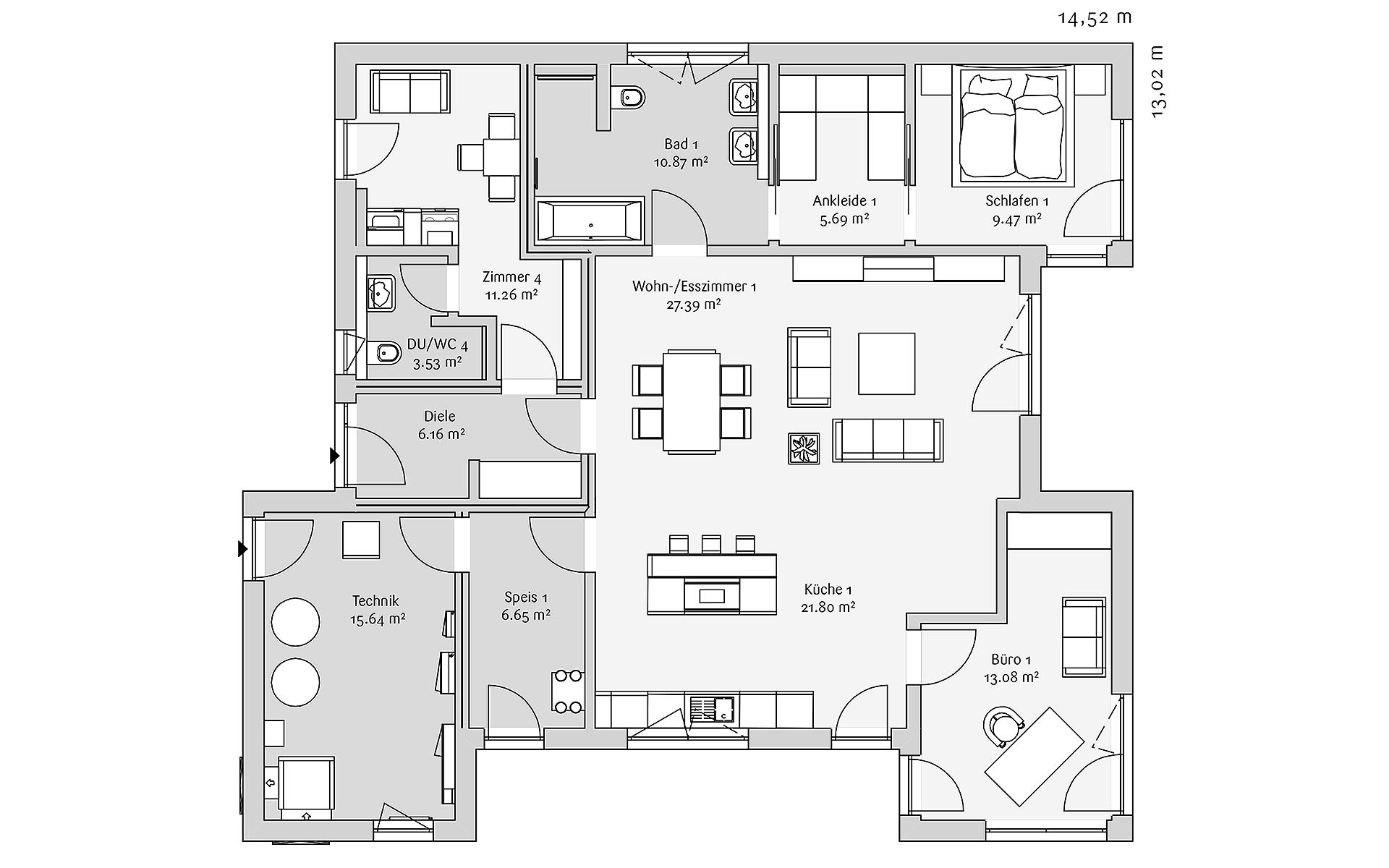 Erdgeschoss 3-Familienhaus 241 von FischerHaus GmbH & Co. KG