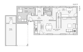 Grundriss Familienhaus Modern 154 von FischerHaus