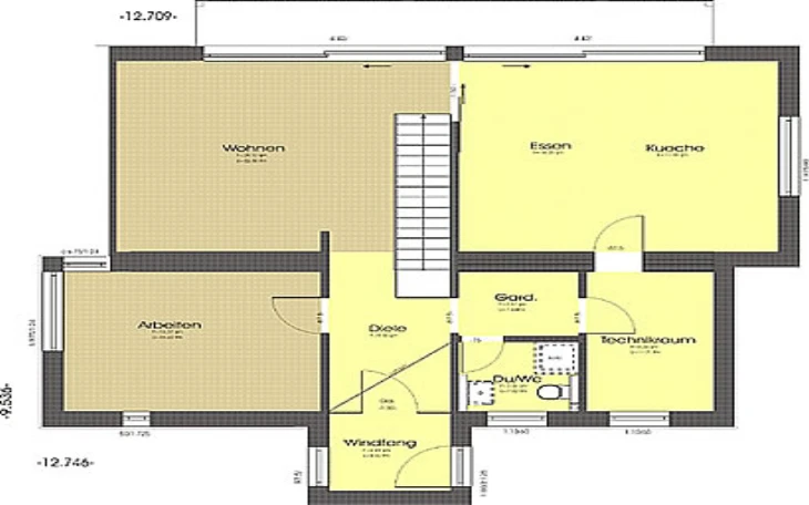 FischerHaus - Musterhaus LaStructura Cubus Erdgeschoss