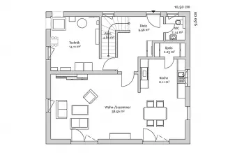 Grundriss Familienhaus Klassisch 170 von FischerHaus