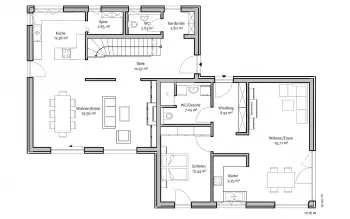 Grundriss Satteldach Modern 191 von FischerHaus