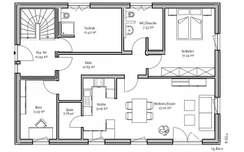 Grundriss Familienhaus Klassisch 212 von FischerHaus