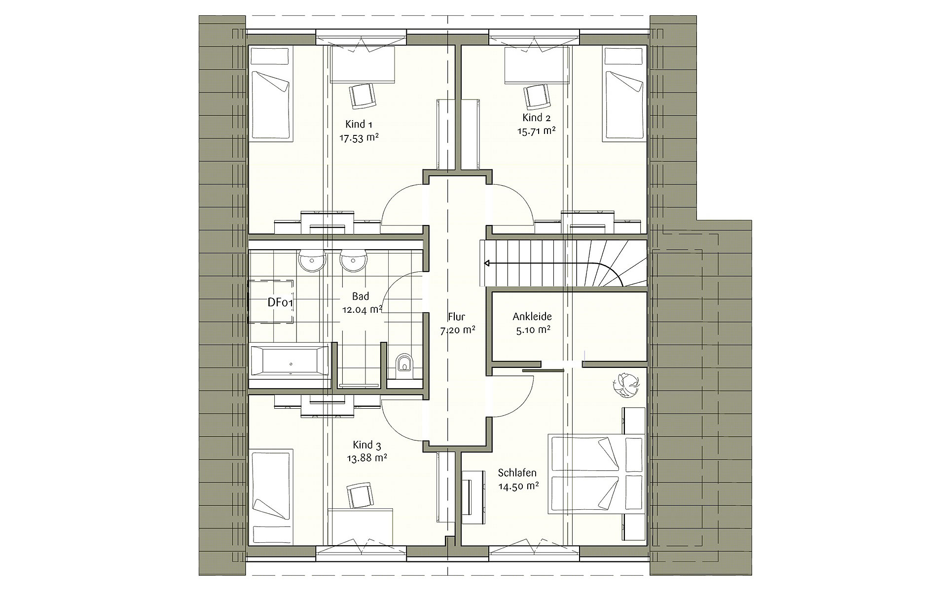 Dachgeschoss Klassisch 187 von FischerHaus GmbH & Co. KG