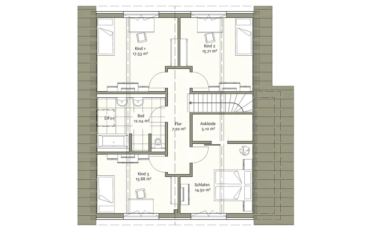 FischerHaus - Musterhaus Klassisch 187 Dachgeschoss