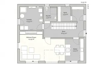 Grundriss Familienhaus Modern 145 von FischerHaus