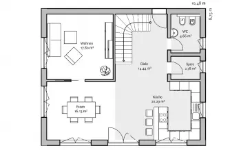 Grundriss Familienhaus Modern 146 von FischerHaus