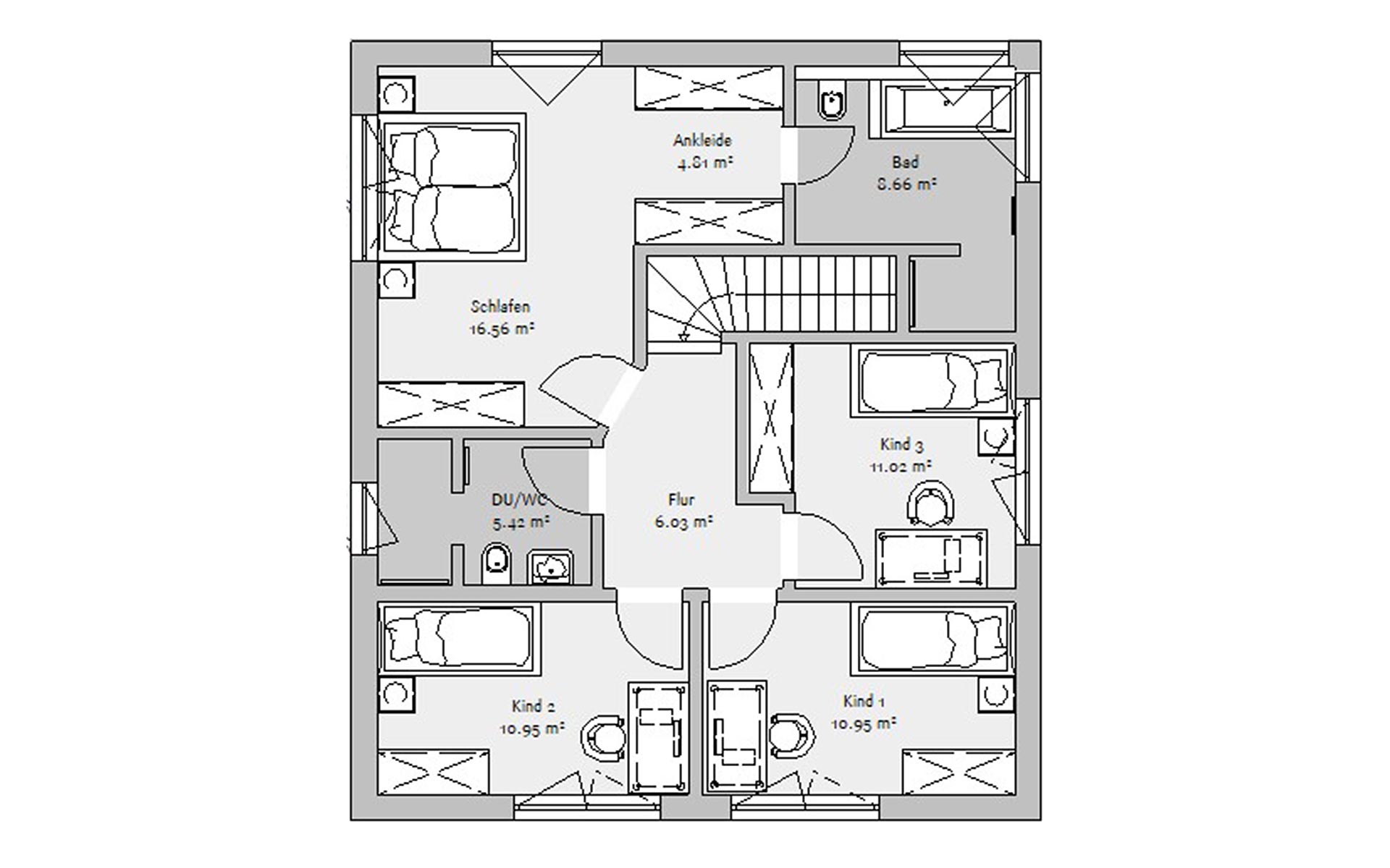 Dachgeschoss Modern 153 von FischerHaus GmbH & Co. KG