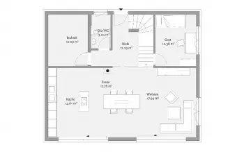 Grundriss Familienhaus Modern 166 von FischerHaus