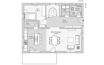 Grundriss Familienhaus Modern 238 von FischerHaus