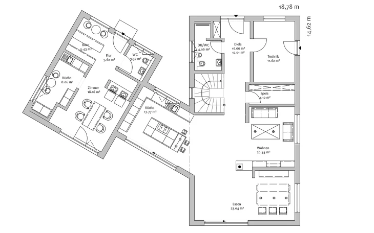 FischerHaus - Musterhaus Modern 240 Erdgeschoss