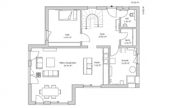 Grundriss Stadtvilla / Villa Stadtvilla 165 von FischerHaus