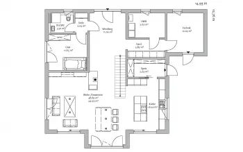 Grundriss Walmdach Stadtvilla 247 von FischerHaus