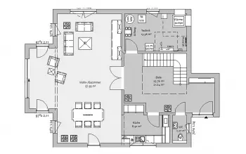 Grundriss Walmdach Stadtvilla 282 von FischerHaus