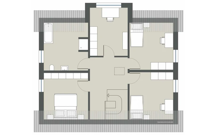 Gussek Haus - Musterhaus Birkenallee Variante 1 Dachgeschoss