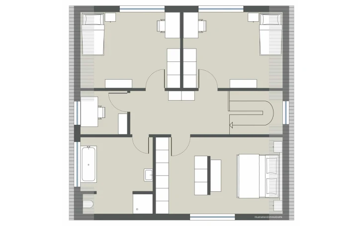 Gussek Haus - Musterhaus Eibenallee Variante 1 Dachgeschoss