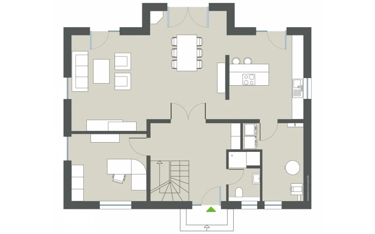 Gussek Haus - Musterhaus Kiefernallee Variante 1 Erdgeschoss