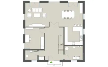Grundriss Zeltdach La Finca von Gussek Haus