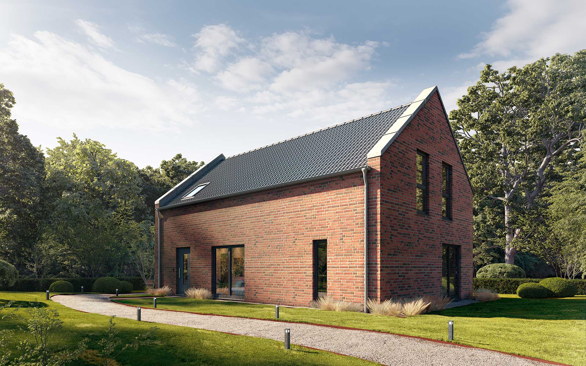 Einfamilienhaus FertighausFamilienhaus im nordischen Stil