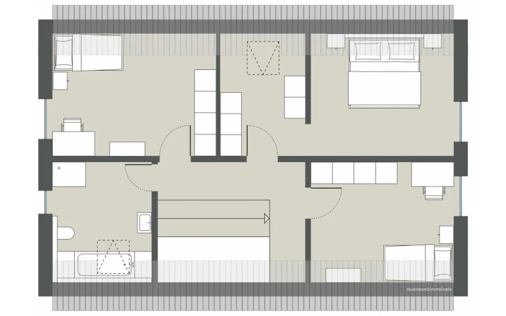 Gussek Haus - Musterhaus Palmenallee Dachgeschoss