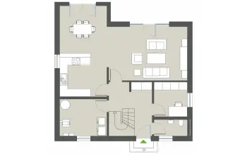 Grundriss Satteldach Platanenallee Variante 1 von Gussek Haus
