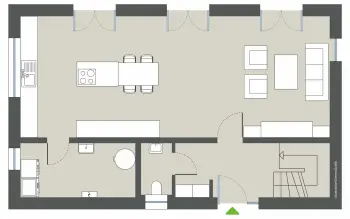 Grundriss Kubushaus Santa Monica von Gussek-Haus