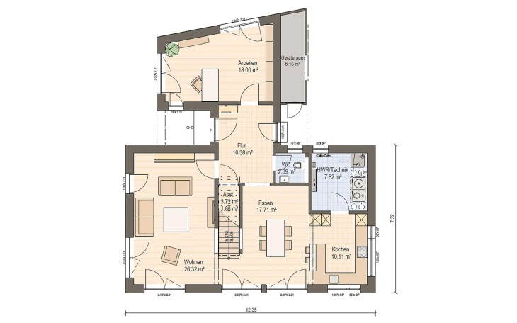 Haas Haus - Musterhaus Haas MH Bad Vilbel J 142 Erdgeschoss