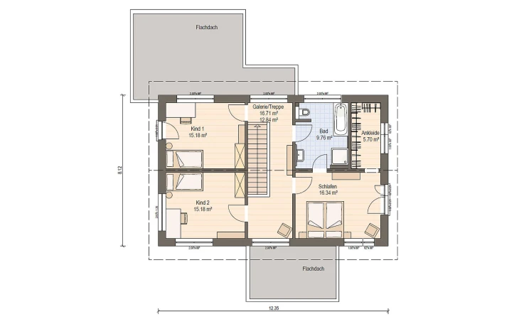 Haas Haus - Musterhaus Haas MH Mannheim J 159  Obergeschoss