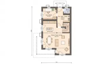 Grundriss Satteldach Haas D 137 A von Haas Haus