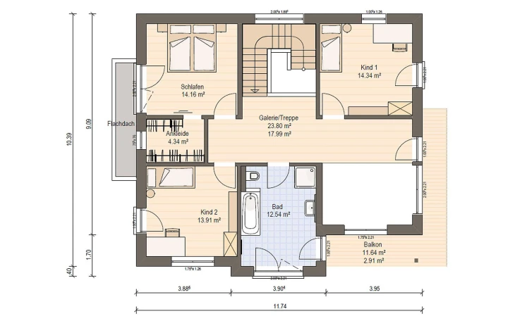 Haas Haus - Musterhaus Haas MH Suhr 179 Obergeschoss