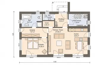 Grundriss Bungalow Haas BT 84 A von Haas Haus