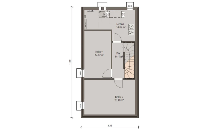 Haas Haus - Musterhaus Haas D 114 A Keller